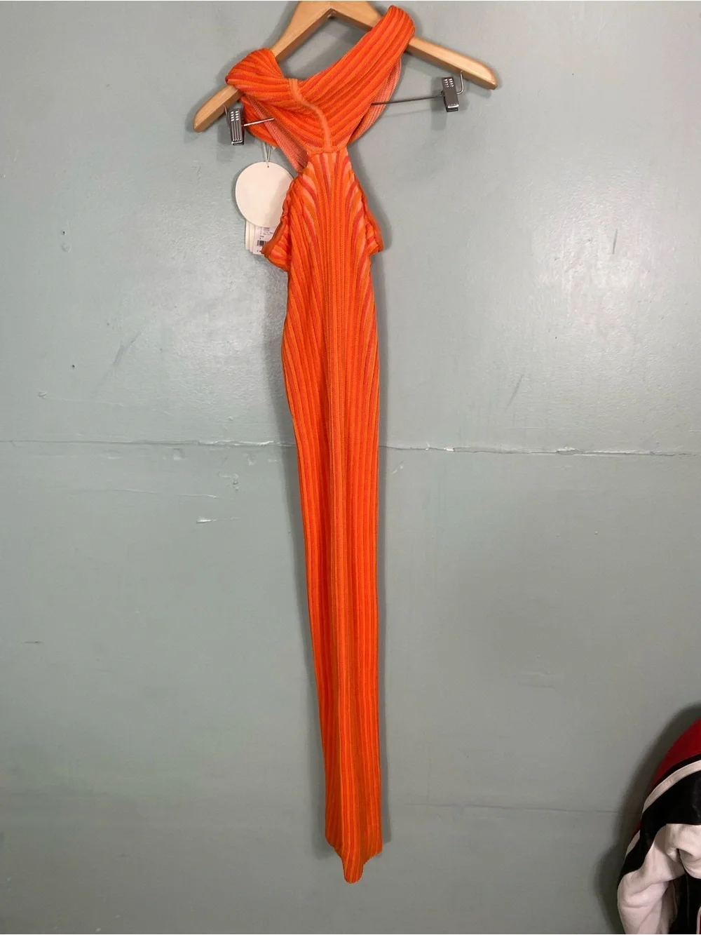 Baobab Jayne Dress Ribbed Stretchy Orange Small - Picture 5 of 6